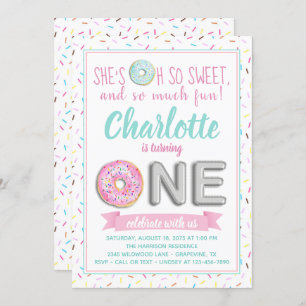 Invitación Fiesta de cumpleaños por primera vez en globo de R