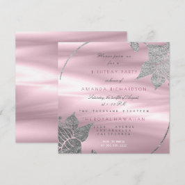 Invitación Fiesta de cumpleaños púrpura de Glam Lily Floral d