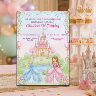 Invitación Fiesta de Cumpleaños Real del Castillo de la Princ