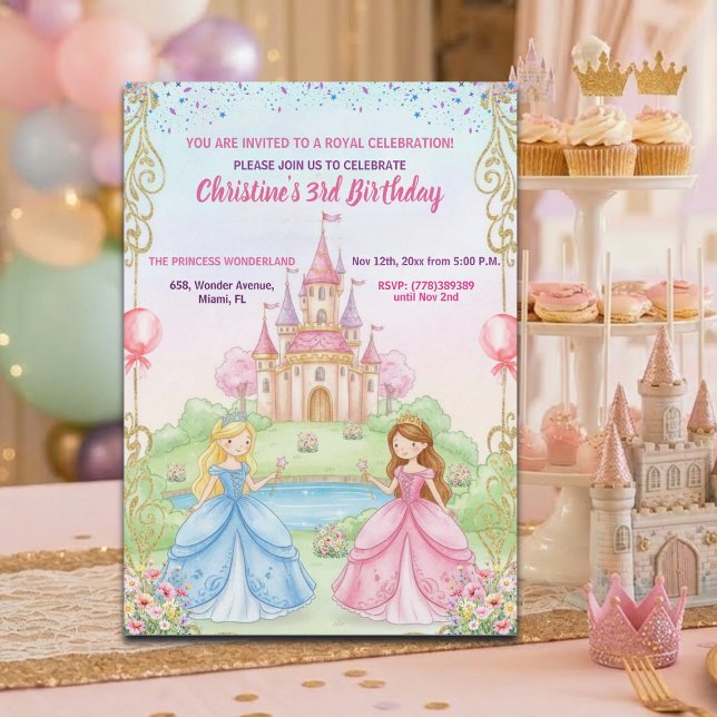 Invitación Fiesta de Cumpleaños Real del Castillo de la Princ (Subido por el creador)