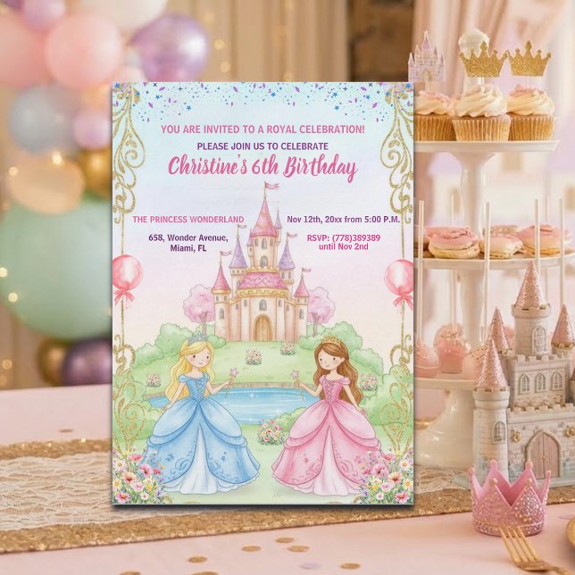 Invitación Fiesta de Cumpleaños Real del Castillo de la Princ (Subido por el creador)