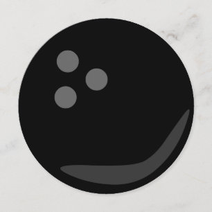 Invitación Fiesta de cumpleaños redonda de la bola de bolos