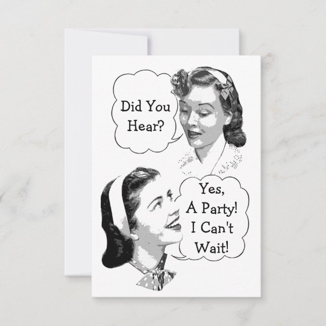 Invitación Fiesta de cumpleaños retro V2 (Anverso)