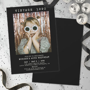 Invitación Fiesta de cumpleaños retro vintage