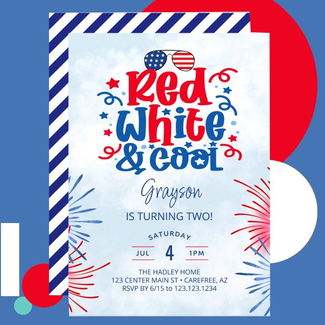 Invitación Fiesta de Cumpleaños Roja Blanca y Genial (Subido por el creador)