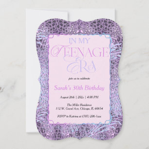 Invitación Fiesta de Cumpleaños Rosa de Mi Era de los Treinta