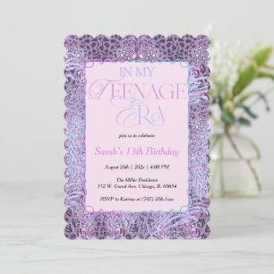 Invitación Fiesta de Cumpleaños Rosa de Mi Era de los Treinta