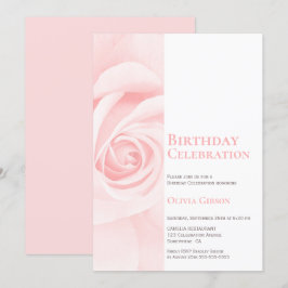 Invitación Fiesta de cumpleaños rosa rosado moderno