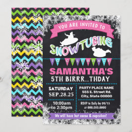 Invitación fiesta de cumpleaños rosado que corre