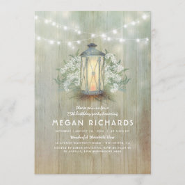 Invitación Fiesta de cumpleaños rústica para la flor y el beb