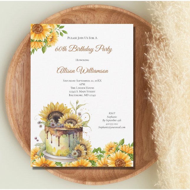 Invitación Fiesta de cumpleaños rústico de girasoles para su  (Subido por el creador)