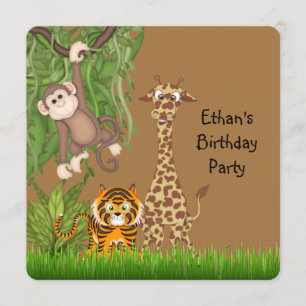 Invitación Fiesta de cumpleaños Safari