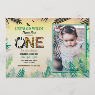 Invitación Fiesta de cumpleaños Safari ZOO foto de One Jungle