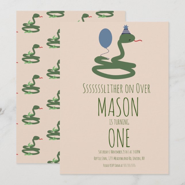 Invitación Fiesta de cumpleaños salvaje del zoológico de la s (Anverso / Reverso)