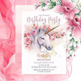 Invitación Fiesta de cumpleaños segundo Chica místico de unic
