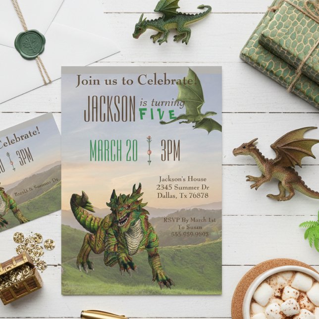 Invitación Fiesta de Cumpleaños Serpiente Mágica Dragón Fanta (Subido por el creador)