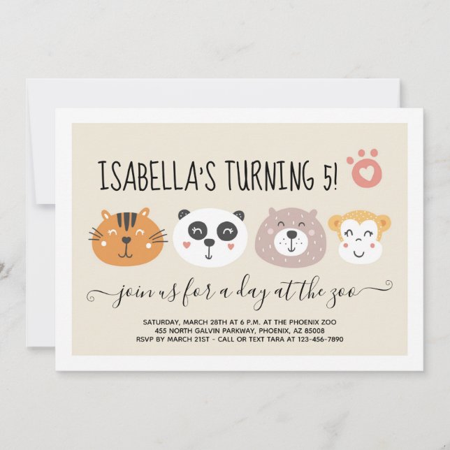 Invitación Fiesta de cumpleaños sobre el tema de la Emoji ani (Anverso)