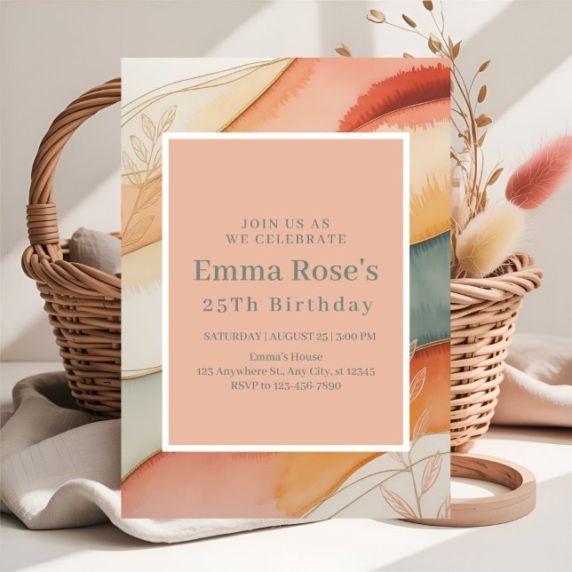 Invitación Fiesta de Cumpleaños Sofisticada (Subido por el creador)