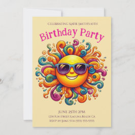 Invitación Fiesta de cumpleaños - Sonrisas soleadas