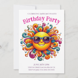 Invitación Fiesta de cumpleaños - Sonrisas soleadas