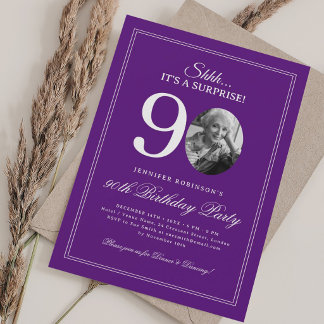 Invitación Fiesta de cumpleaños sorpresa 90