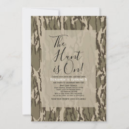 Invitación Fiesta de Cumpleaños Sorpresa Camuflaje Bottom Lan