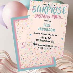 Invitación Fiesta de Cumpleaños Sorpresa Colorida