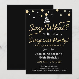 Invitación Fiesta de Cumpleaños Sorpresa Cualquier Edad Confe