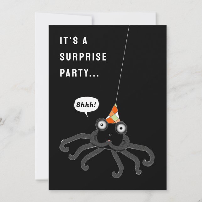 Invitación Fiesta de Cumpleaños Sorpresa de Halloween (Anverso)