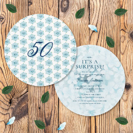Invitación Fiesta de Cumpleaños Sorpresa de las Hortensias Az