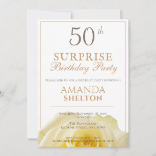 Invitación Fiesta de cumpleaños sorpresa del 50 cumpleaños co
