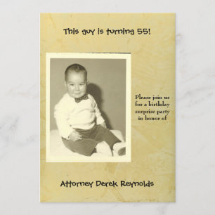 Invitación Fiesta de Cumpleaños Sorpresa del Abogado