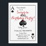 Invitación Fiesta de cumpleaños sorpresa del Casino de Las Ve<br><div class="desc">Esta es una invitación de cumpleaños divertida del casino. Personalice la redacción para las necesidades de su fiesta</div>