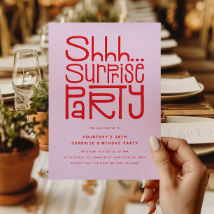 Invitación Fiesta de Cumpleaños Sorpresa Moderna