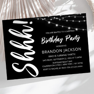 Invitación Fiesta de Cumpleaños Sorpresa Moderna