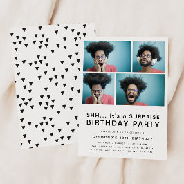 Invitación Fiesta de Cumpleaños Sorpresa Moderno para Cualqui