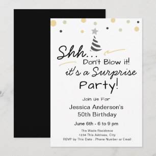 Invitación Fiesta de cumpleaños sorpresa no lo descubras