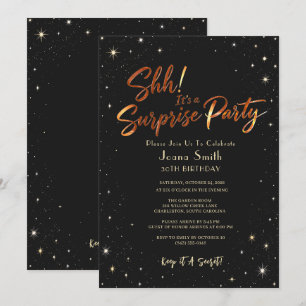 Invitación Fiesta de Cumpleaños Sorpresa Noche Estrellada de