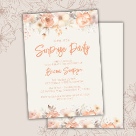 Invitación Fiesta de cumpleaños sorpresa para las flores de m