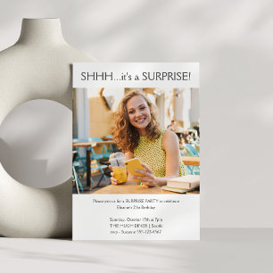 Invitación Fiesta de Cumpleaños Sorpresa Personalizada Simple
