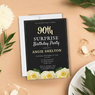 Invitación Fiesta de Cumpleaños Sorpresa Tropical Rosa Amaril