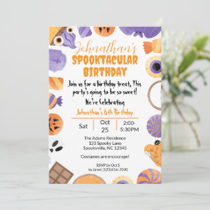 Invitación Fiesta de cumpleaños "Spooktacular" de Halloween