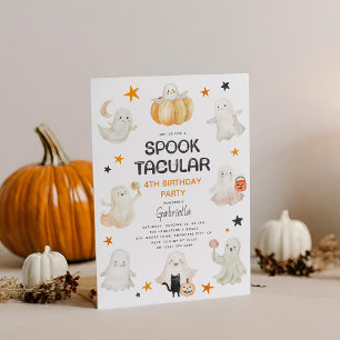 Invitación Fiesta de cumpleaños Spooktacular para niños con f