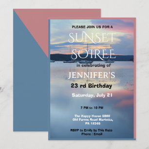 Invitación Fiesta de Cumpleaños Sunset Soiree