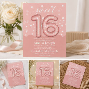 Invitación Fiesta de cumpleaños Sweet 16