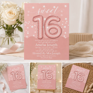 Invitación Fiesta de cumpleaños Sweet 16
