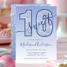 Invitación Fiesta de Cumpleaños Sweet 16 con Letra Brillante