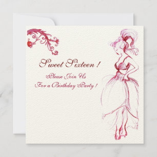 Invitación FIESTA DE CUMPLEAÑOS SWEET 16 MONOGRAMA Remolinos 