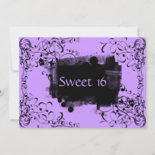 Invitación Fiesta de Cumpleaños Sweet Sixteen Remolinos Morad