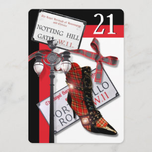 Invitación Fiesta de cumpleaños tartán de celebración británi